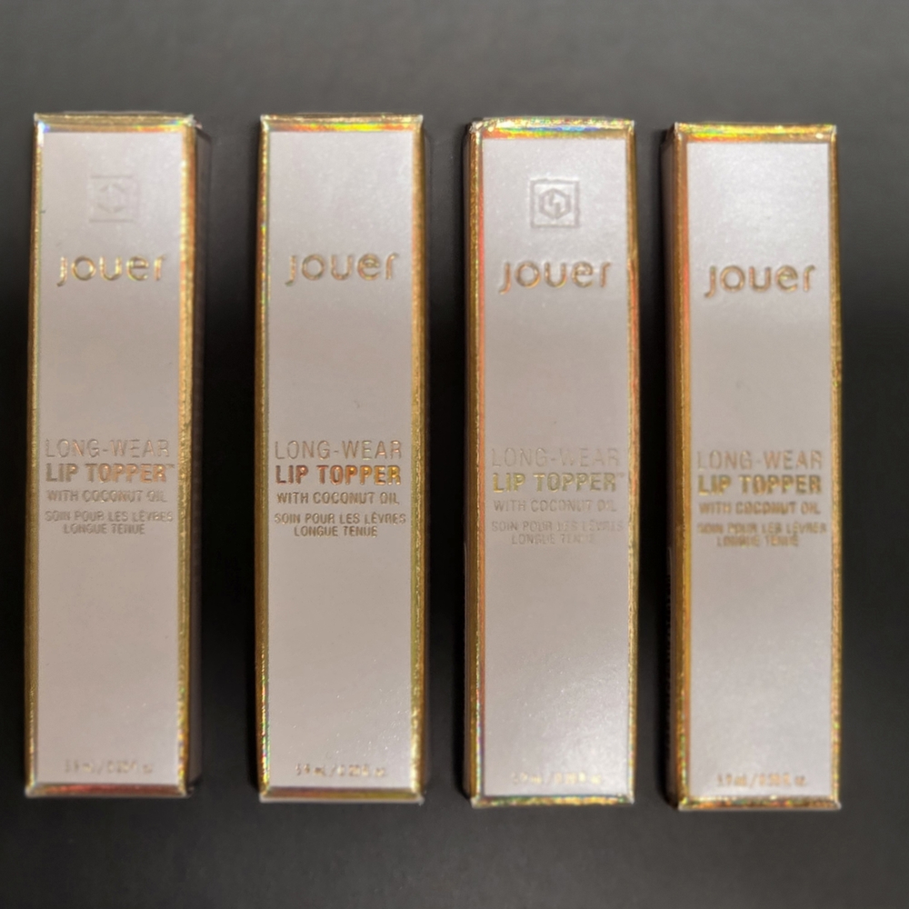 Jouer Long-Wear Lip Topper - Bundle Lot 4 - Shimmering Gold Lip Gloss